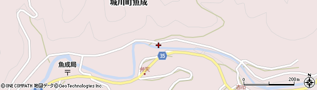 愛媛県西予市城川町魚成5196周辺の地図