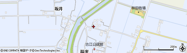 福岡県朝倉市福光122周辺の地図