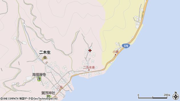 〒796-0903 愛媛県西予市三瓶町二及の地図