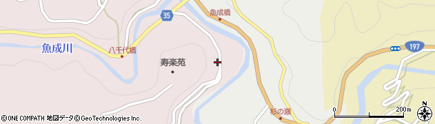 愛媛県西予市城川町魚成7022周辺の地図