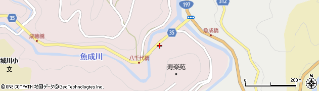 愛媛県西予市城川町魚成7036周辺の地図