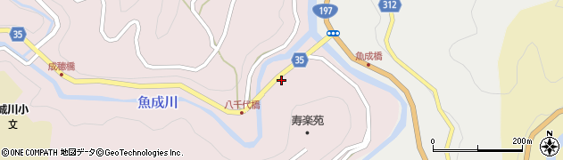 愛媛県西予市城川町魚成7037周辺の地図