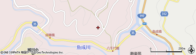 愛媛県西予市城川町魚成7174周辺の地図