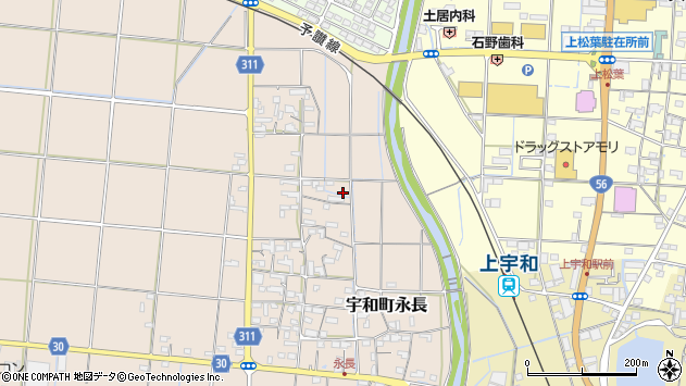 〒797-0029 愛媛県西予市宇和町永長の地図