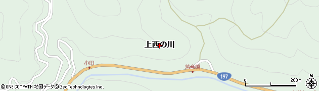 高知県梼原町（高岡郡）上西の川周辺の地図
