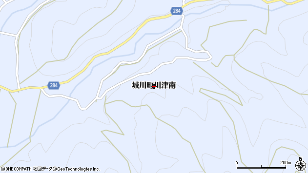 〒797-1704 愛媛県西予市城川町川津南の地図