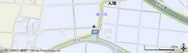 福岡県朝倉市入地周辺の地図