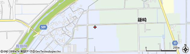 福岡県朝倉市金丸周辺の地図