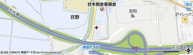 カースタレンタカー朝倉インター通り店周辺の地図