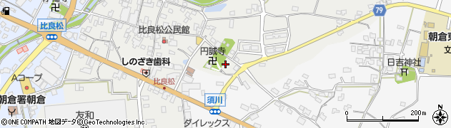 福岡県朝倉市比良松398周辺の地図