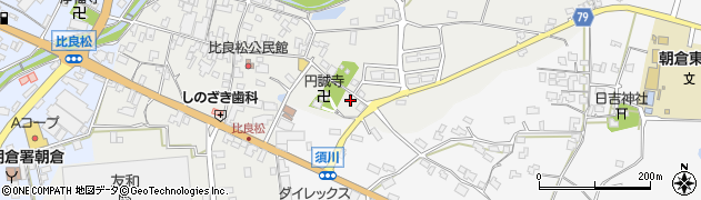 福岡県朝倉市比良松397周辺の地図