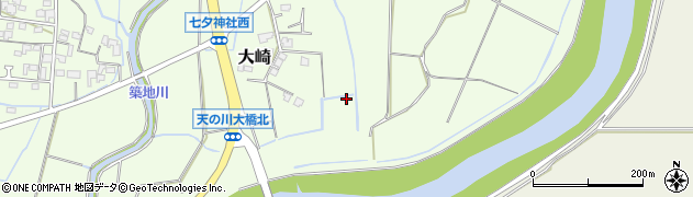 福岡県小郡市大崎周辺の地図