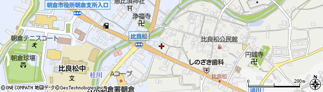 福岡県朝倉市比良松477周辺の地図