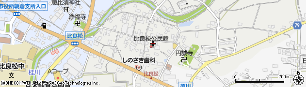 福岡県朝倉市比良松437周辺の地図