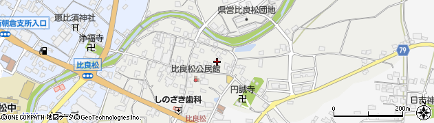 福岡県朝倉市比良松231周辺の地図