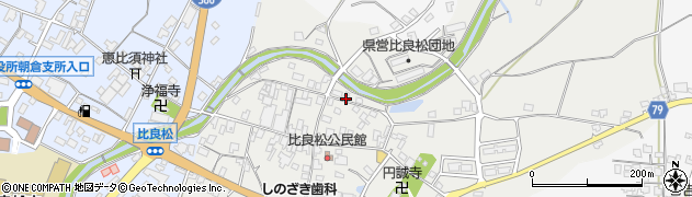 福岡県朝倉市比良松207周辺の地図