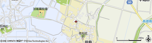 福岡県朝倉市田島225周辺の地図