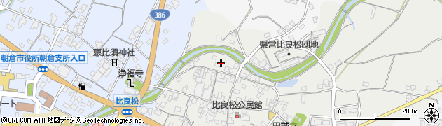 福岡県朝倉市比良松189周辺の地図