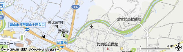 福岡県朝倉市比良松175周辺の地図