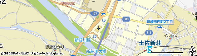 須崎市道の駅かわうその里すさき周辺の地図