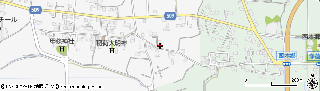 福岡県三井郡大刀洗町甲条1100周辺の地図