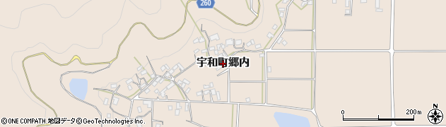 愛媛県西予市宇和町郷内周辺の地図