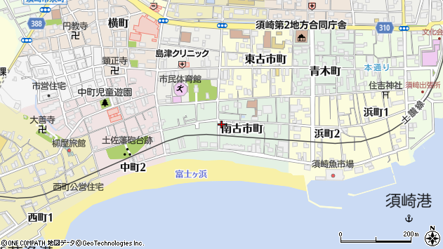 〒785-0007 高知県須崎市南古市町の地図