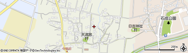 福岡県朝倉市中島田周辺の地図