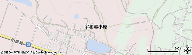 愛媛県西予市宇和町小原周辺の地図