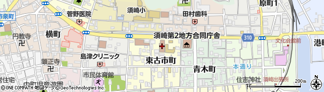 須崎郵便局配達周辺の地図