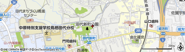 田代新町公園周辺の地図