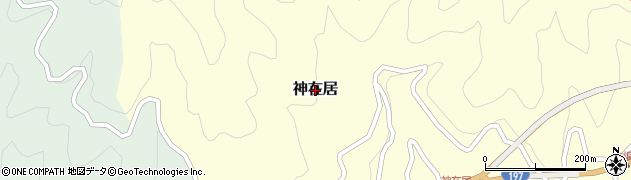 高知県梼原町（高岡郡）神在居周辺の地図