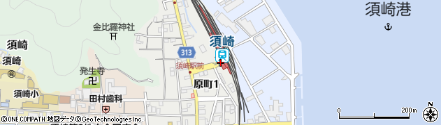 須崎駅内郵便局周辺の地図