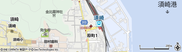高知県須崎市原町周辺の地図