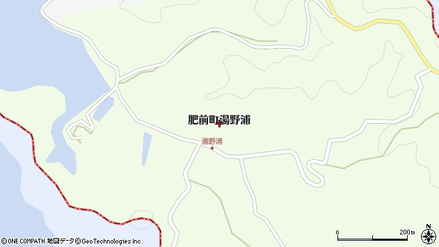 〒847-1503 佐賀県唐津市肥前町湯野浦の地図
