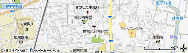 福岡県小郡市小板井周辺の地図