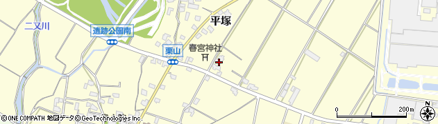 福岡県朝倉市平塚1290周辺の地図