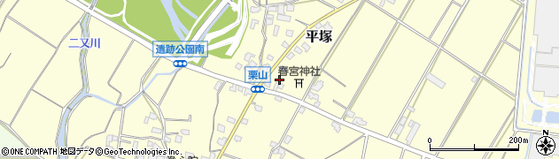 福岡県朝倉市平塚周辺の地図