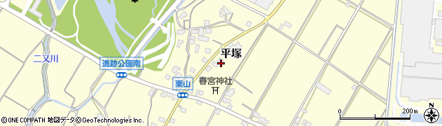 福岡県朝倉市平塚934周辺の地図
