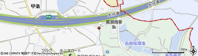 福岡県三井郡大刀洗町甲条1406周辺の地図