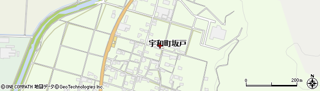 愛媛県西予市宇和町坂戸周辺の地図