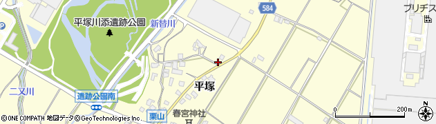 福岡県朝倉市平塚969周辺の地図