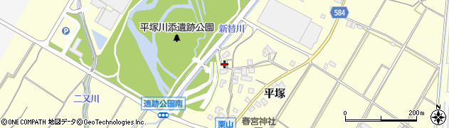 福岡県朝倉市平塚961周辺の地図