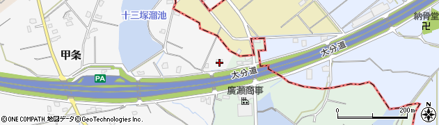 福岡県三井郡大刀洗町甲条1445周辺の地図