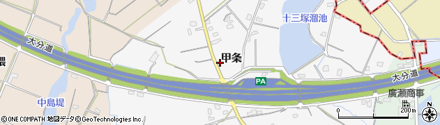 福岡県三井郡大刀洗町甲条1557周辺の地図