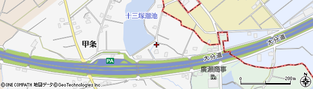 福岡県三井郡大刀洗町甲条1388周辺の地図