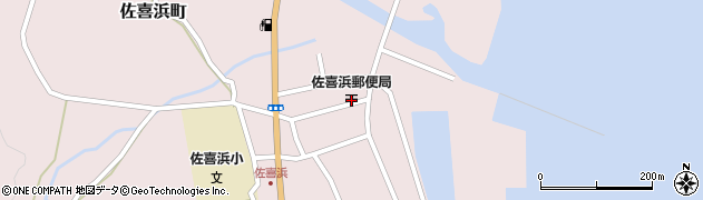 佐喜浜郵便局周辺の地図