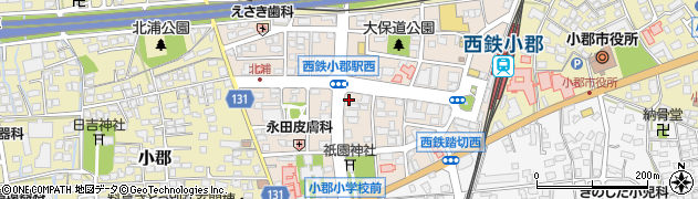 福岡県小郡市祇園周辺の地図