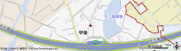福岡県三井郡大刀洗町甲条1550周辺の地図