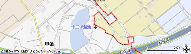 福岡県三井郡大刀洗町甲条1457周辺の地図